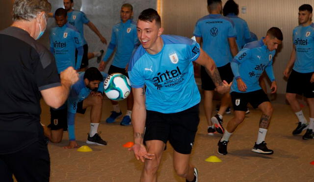 Activación de la selección uruguaya previo al partido contra Paraguay. Foto: Uruguay/Twitter