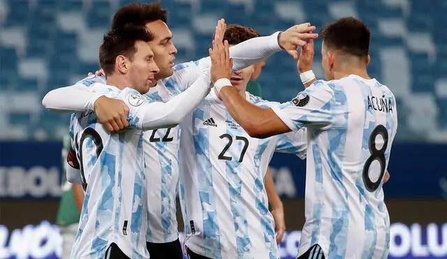 Argentina derrotó a Bolivia y terminó como líder de su grupo en la Copa América 2021. Foto: EFE