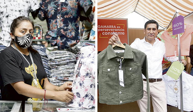 Katherine Salcedo y Magno Chávez, dos emprendedores en la misma competencia que consideran desigual y que hace a la reactivación del sector textil ir a un ritmo difícil. Foto: composición/La República