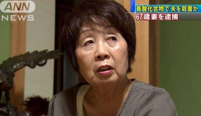 Kaheki mató a su esposo Isao, de 75 años, y a sus parejas Honda (71) y Hioki (75), e intentó asesinar a un conocido llamado Suehiro (79), haciéndoles beber cianuro. Foto: bellenews