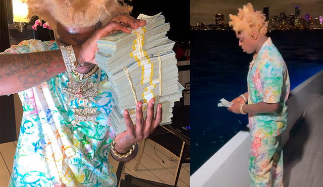 El rapero Kodak Black publicó en Instagram y Twitter los videos de él arrojando dinero. Foto: captura Kodak Black / Instagram / Twitter