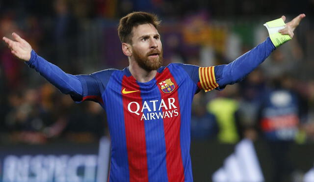 Lionel Messi vistiendo la camiseta de su club de 'toda la vida', el FC Barcelona. Foto: AFP