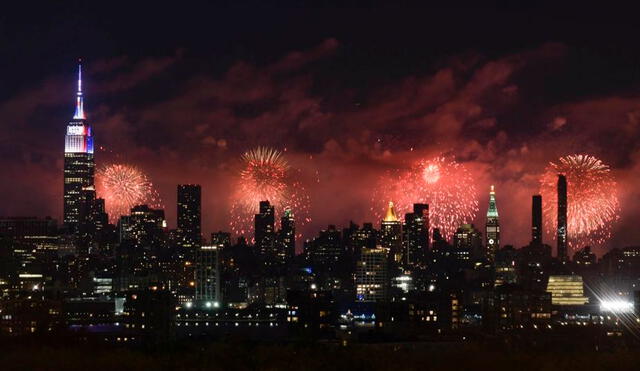 El 4 de julio es motivo de shows con fuegos artificiales en ciudades como Nueva York. Foto: EFE