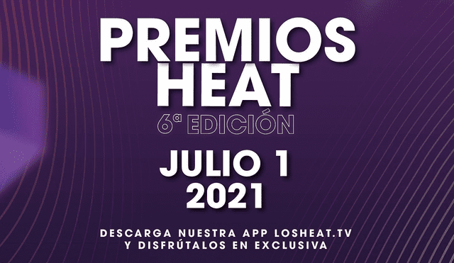 El concurso de música será conducido por María Laura Quintero y Jorge Pabón. El evento inicia a las 5.00 p. m. Foto: Facebook / Premios Heat 2021