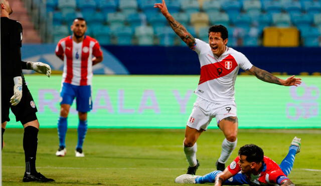 Perú supera a Paraguay por los cuartos de final de la Copa América 2021. Foto: EFE