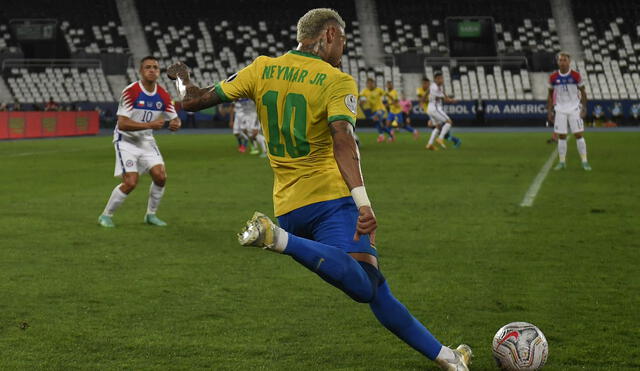 Neymar comanda el ataque de Brasil frente a Chile. Foto: Copa América