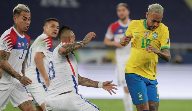 Brasil y Chile disputan la llave de cuartos de final de la Copa América 2021. Foto: Copa América