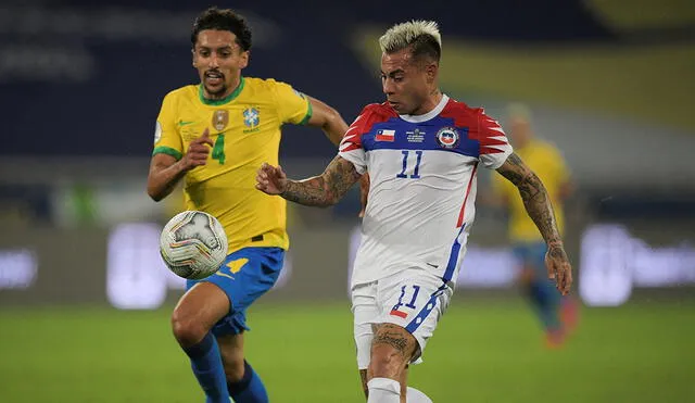 Chile y Brasil se miden en los cuartos de final de la Copa América 2021. Foto: AFP