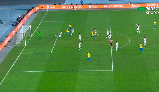 Gol de Paquetá para el 1-0 de Brasil ante Chile. Foto: captura DirecTV Sports