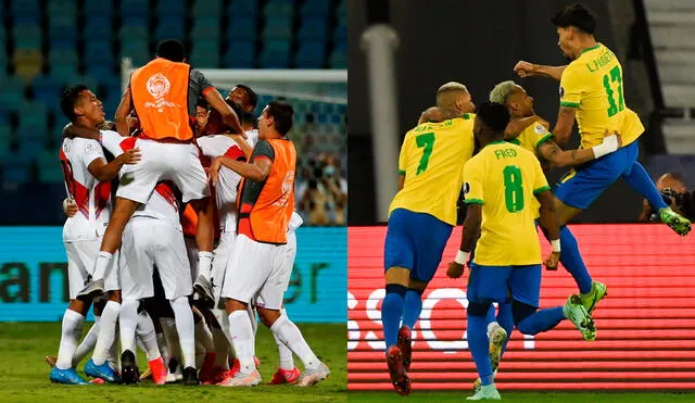 Perú y Brasil chocarán el lunes 5 de julio en busca de llegar a la final de la Copa América. Foto: composición EFE/Copa América