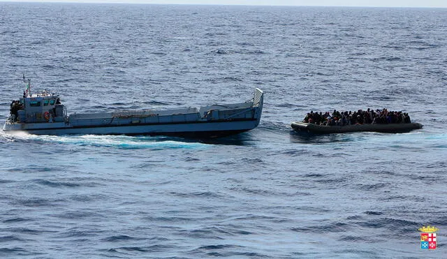 En Italia rescataron recientemente a un grupo de migrantes cerca de la isla de Lampedusa. Foto: Marina militar italiana/Europa Press