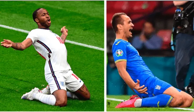 Inglaterra vs. Ucrania se enfrentan por el pase a la siguiente fase de la Eurocopa 2021 en un duelo histórico para ambas selecciones. Foto: composición/EFE