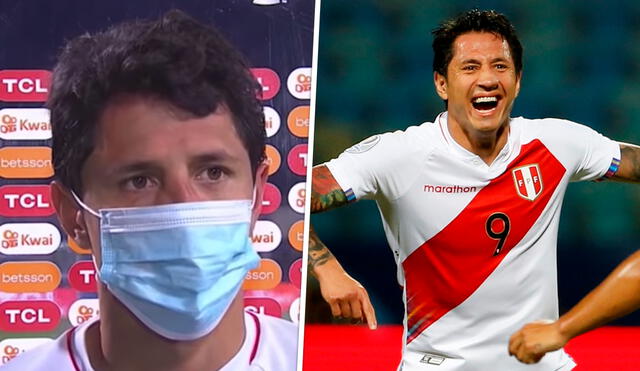 Gianluca Lapadula se pronuncia tras el partido Perú vs Paraguay en la Copa América 2021. Foto: composición/ captura de América TV/ EFE