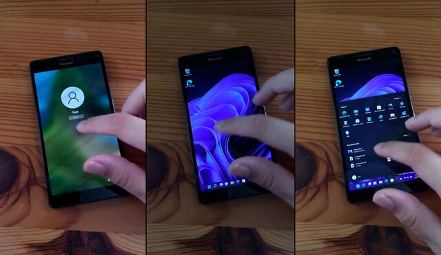 El desarrollador logró instalar la primera versión preliminar de Windows 11 en su Lumia 950 XL. Foto: composición/captura de YouTube
