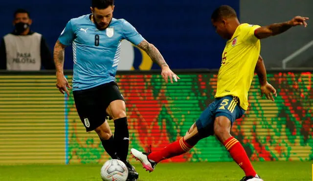 Colombia y Uruguay se miden por el pase a semifinales de la Copa América 2021. Foto: EFE