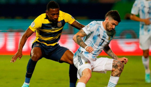 Argentina y Ecuador se están enfrentando por los cuartos de final de la Copa América. Foto: EFE