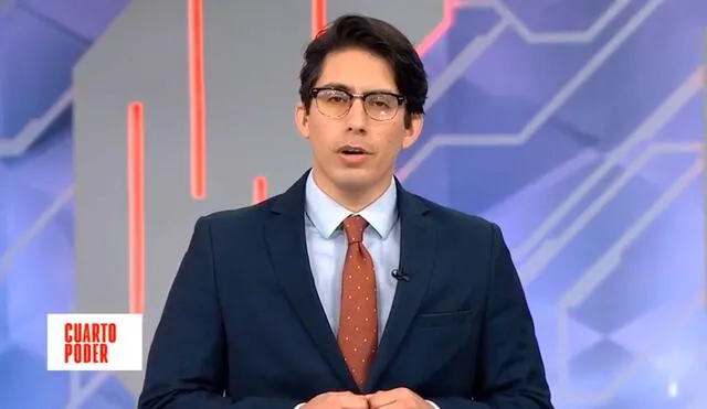 Este domingo 4 de julio, Sebastián Salazar asumió la conducción del espacio periodístico Cuarto Poder. Foto: captura de América TV