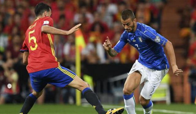 Italia vs. España juegan este martes 6 de julio por la semifinal de la Eurocopa. Foto: AFP