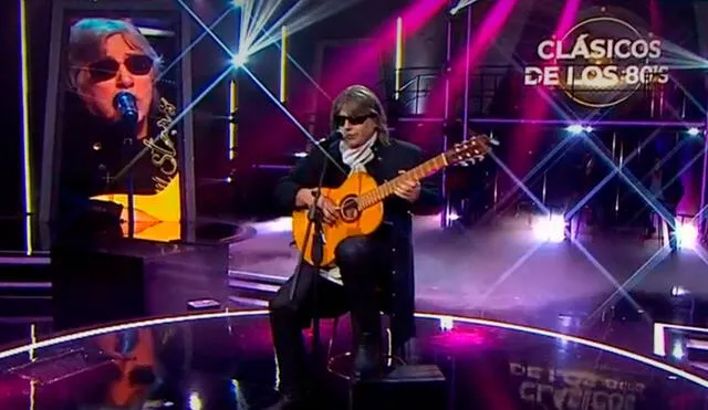 El imitador peruano de José Feliciano llegó al set de Yo soy All Stars con el tema “Angela”. Foto: captura Chilevisión