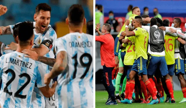 La selección colombiana tendrá su encuentro más difícil frente a la favorita argentina, por el pase a la última ronda del certamen de Copa América. Foto: composición EFE