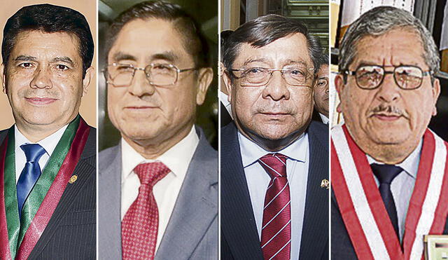 En investigación. Tomás Gálvez, César Hinostroza, Orlando Velásquez y Julio Gutiérrez. Foto: composición / difusión