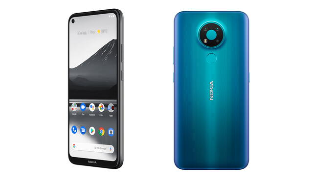 El Nokia 3.4 está disponible en dos colores y posee una triple cámara trasera. Foto: Nokia