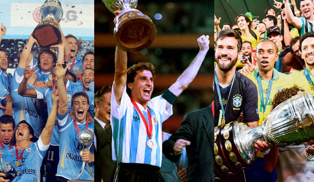 Uruguay, Argentina y Brasil se encuentran entre las selecciones con más Copas América. Foto: composición AFP/EFE