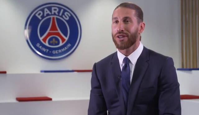 Sergio Ramos llega al PSG luego de jugar 16 años en el Real Madrid. Foto: captura PSG TV