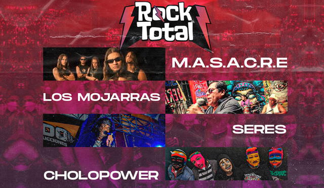 El Festival Rock Total 2021 se realizará el 15 de julio en el centro de convenciones Embassy, en el centro de Lima. Foto: difusión