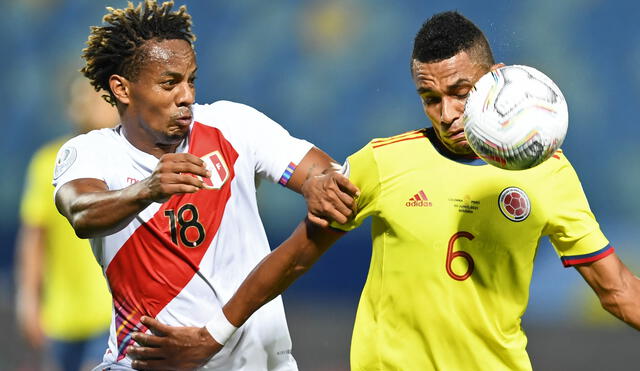 Perú y Colombia se enfrentan por segunda ocasión durante la Copa América. Foto: AFP