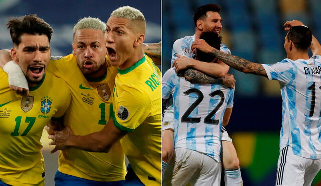 Brasil y Argentina se enfrentan por cuarta vez en una final de Copa América. Foto: composición LR / EFE