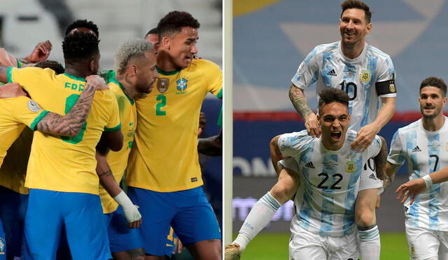 Esta será la cuarta final de Copa América entre Brasil y Argentina. Foto: composición/EFE