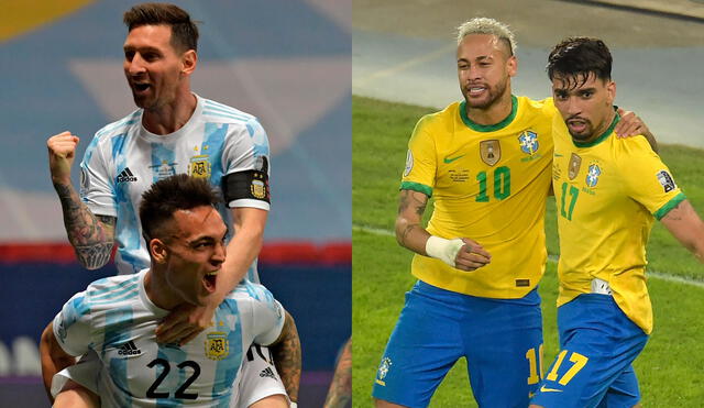 Argentina y Brasil superaron en semifinales a Colombia y Perú, respectivamente. Foto: composición/AFP