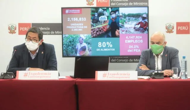 Ministros Gabriel Quijandría y Federico Tenorio son los responsables del sector de Ambiente y Agrario, respectivamente. Foto: composición/La República
