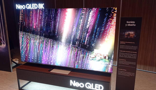 En uno de los primeros eventos presenciales, Samsung presentó su nueva línea de televisores con su más alta gama: la NEO QLED 8K. Foto: Benjamín Marcelo/La República
