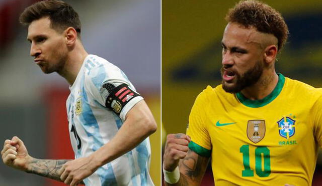 Figuras sin corona. Tanto Lionel Messi como Neymar Jr. buscarán su primera coronación en Copa América este fin de semana. Foto: composición / difusión / EFE