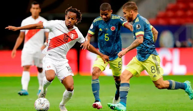 Colombia y Perú nunca habían jugado para definir el tercer puesto de la Copa América. Foto: EFE
