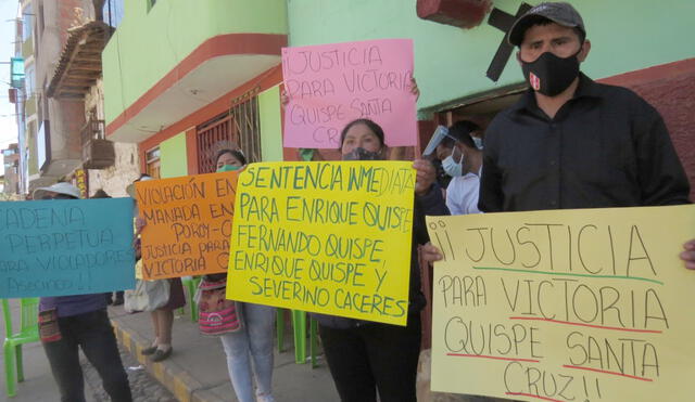 Familiares de la víctima piden que los cuatro implicados en el ataque sexual sean sentenciados. Foto: La República