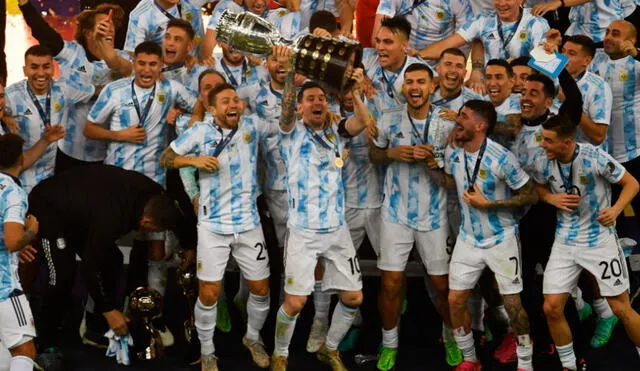 Argentina campeón de la Copa América 2021 tras superar a Brasil en la final desde el legendario Maracaná. Foto: AFP