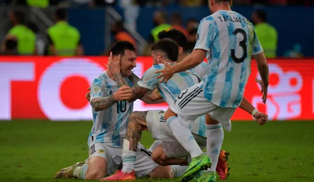 Argentina campeón de la Copa América 2021 tras superar a Brasil en la final desde el legendario Maracaná. Foto: AFP