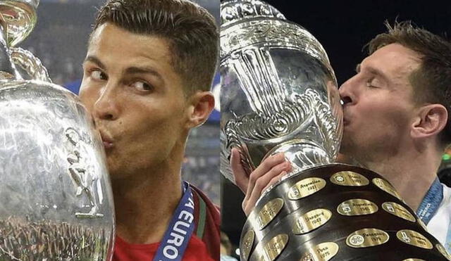 Cristiano Ronaldo y Lionel Messi tienen un título con la selección absoluta de sus países. Foto: difusión
