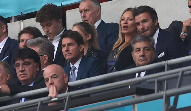 Tom Cruise y David Beckham se juntaron en las gradas de Wembley. Foto: difusión