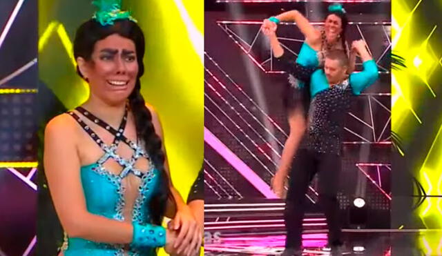 María Victoria Santana aseguró que pese al incidente, no piensa retirarse de la competencia en Reinas del show. Foto: captura de América TV