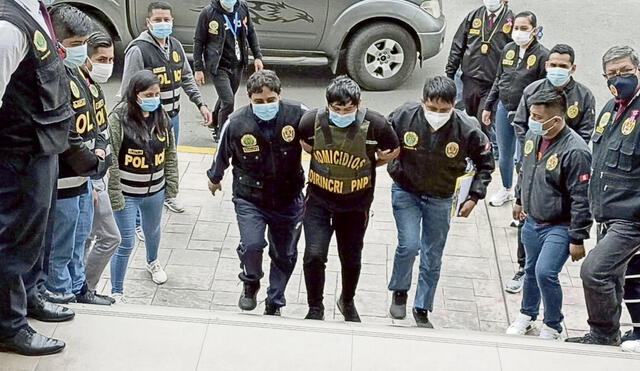 Todo el peso de la ley. Marcos Tello Capcha fue capturado por agentes de la División de Homicidios en un hostal de Ate. Foto: difusión