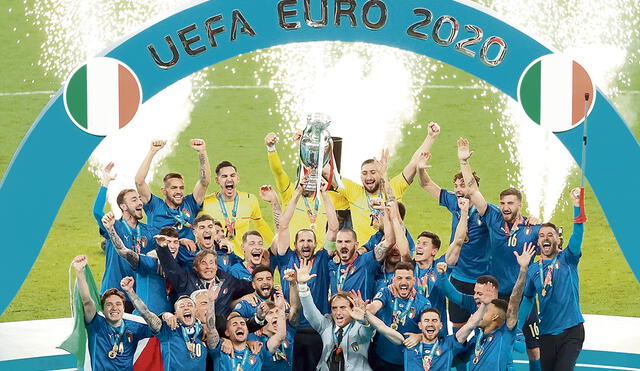Celebrazione. Italia consiguió la segunda Euro de su historia con un fútbol distinto al que históricamente había mostrado. Foto: difusión