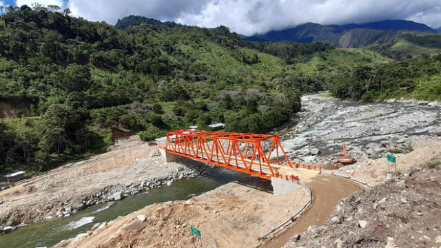 Puente sobre el río Tocache listo para su inauguración. Foto: Goresam