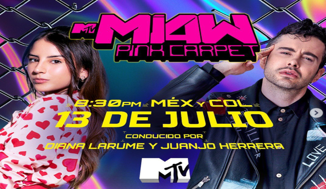Este martes 13. los MTV MIAW 2021 llegan con todo para entregar más de 30 premios en sus diversas categorías. Foto: Instagram