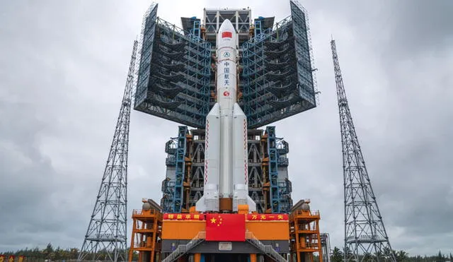 Cohete Long March 5, usado para enviar las misiones del nuevo programa espacial de China. Foto: Xinhua