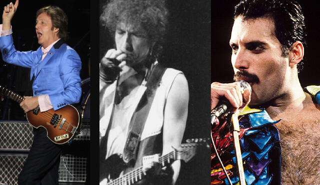 Paul McCartney, Bob Dylan y Freddie Mercury fueron protagonistas del Live Aid. Foto: composición.