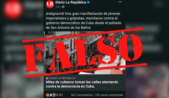 Publicación falsa del Facebook de La República ha circulado en redes sociales. Foto: composición/difusión